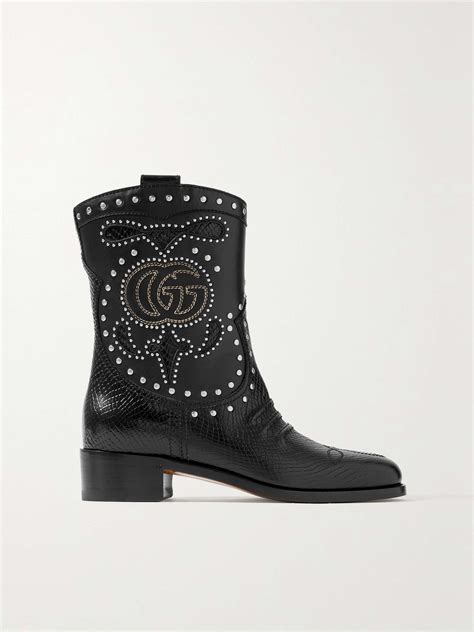 gucci combat boots with snake on bottom|gucci delma snake effect boots.